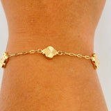 Pulso Cajon Treboles 3.15gr / 19.4cm / 1.1mm Oro Amarillo 18K & Pulso Cajon Treboles 3.15gr / 19.4cm / 1.1mm Oro Amarillo 18K &