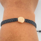 Pulsera Negra Negra San Benito 0.6gr / Oro Rosa 18K % Pulsera Negra Negra San Benito 0.6gr / Oro Rosa 18K %