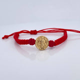 Pulsera Tejida Roja San Benito 0.75gr / Oro Amarillo 18K % Pulsera Tejida Roja San Benito 0.75gr / Oro Amarillo 18K %