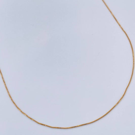 Cadena Veneciana 0.8gr / 45cm / 0.4mm Oro Amarillo +3 18K %