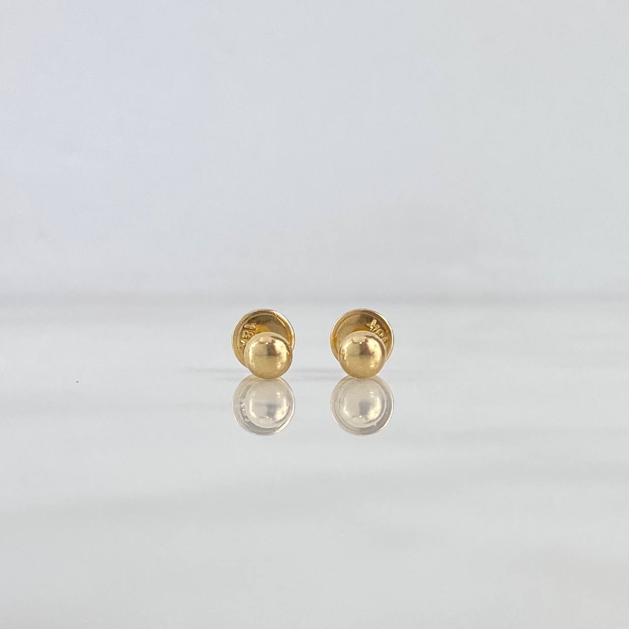 Topos Media Bola 4mm 0.45gr Lisa Oro Amarillo Topos Media Bola 4mm 0.45gr Lisa Oro Amarillo