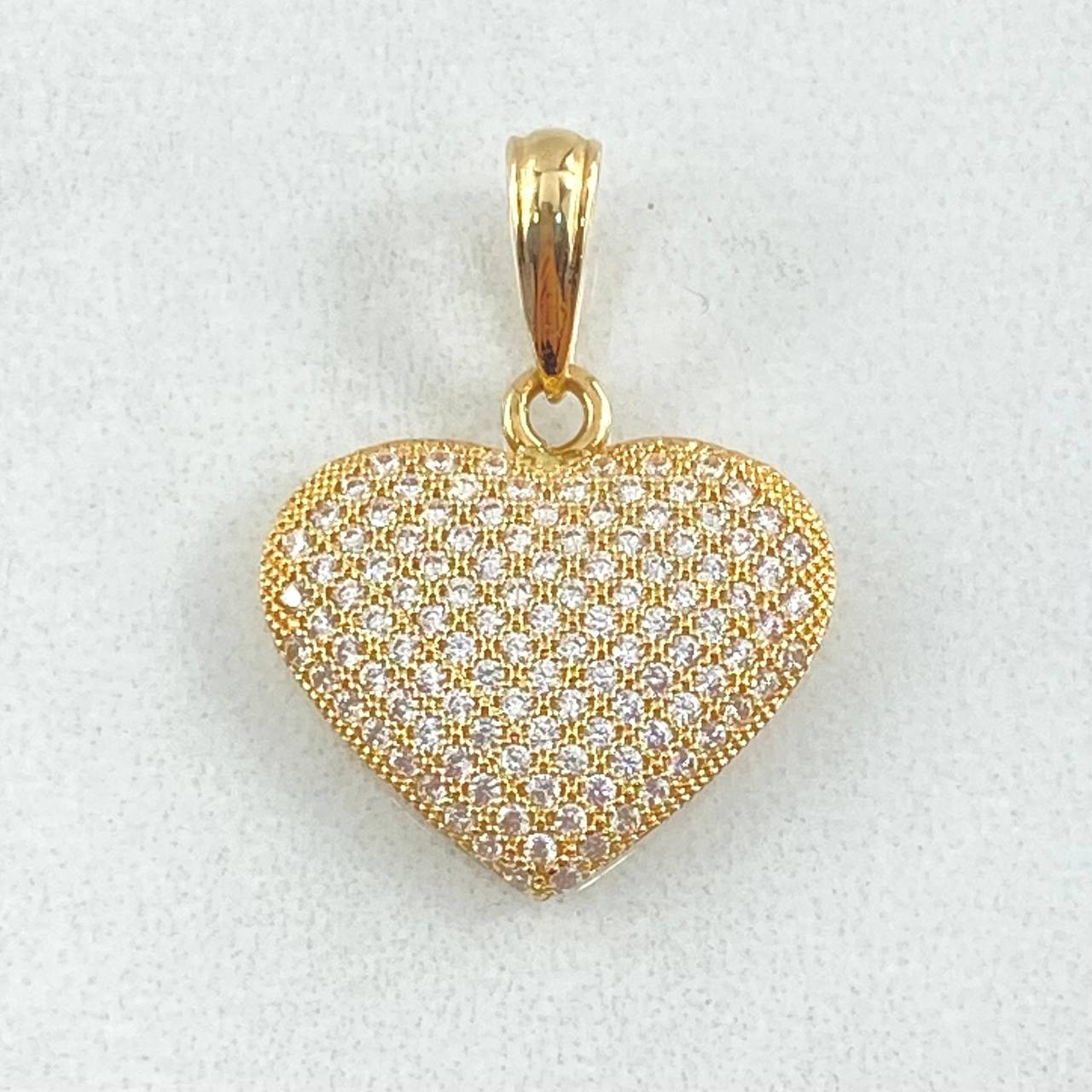 Dije Corazon Tupido 2.25gr / 2.3cm / Oro Amarillo 18K Dije Corazon Tupido 2.25gr / 2.3cm / Oro Amarillo 18K