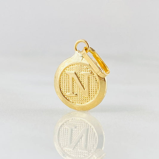 Dije Letra N 0.6gr / 2cm / Oro Amarillo 18K *