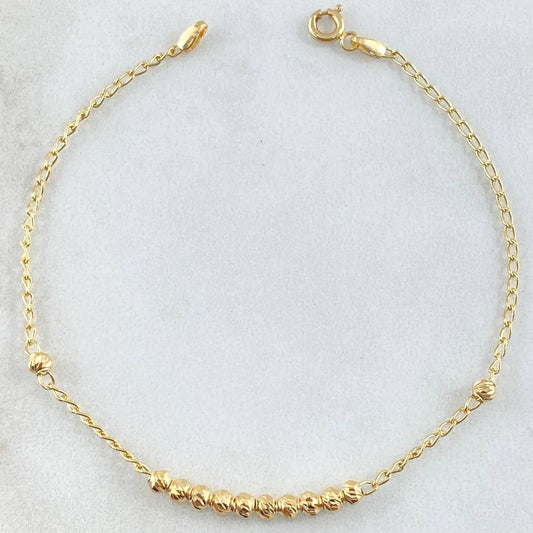 Pulso Espiga Hilera Militar 1.9gr / 18.5cm / Oro Amarillo 18K