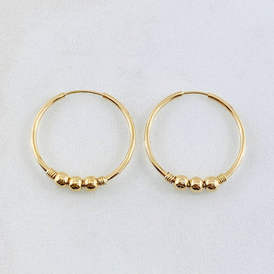 Candongas Trio 1.75gr / 2.5cm / Oro Amarillo 18K *