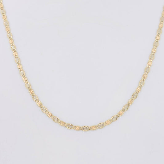 Cadena Escalera Diamantada 2.55g / 60cm / 1.8mm Tres Oros 18K