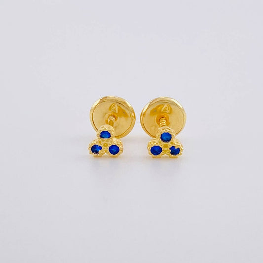 Topos Trio Circulos 0.55g / 3.7mm Oro Amarillo 18K