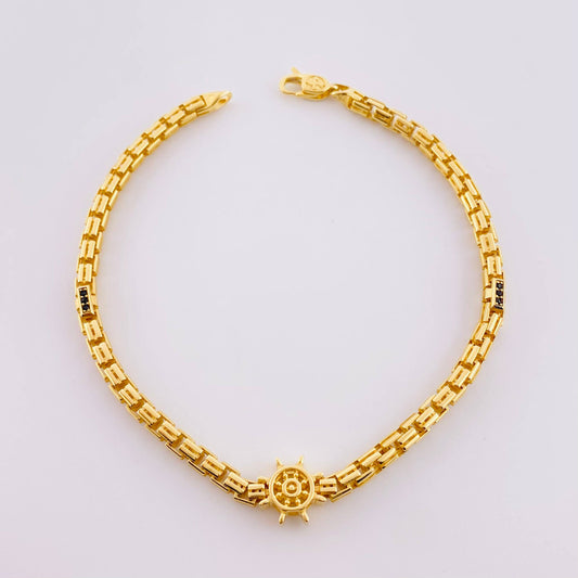 Pulso Timón 12.6g / 21.4cm / 3.9mm Oro Amarillo 18K