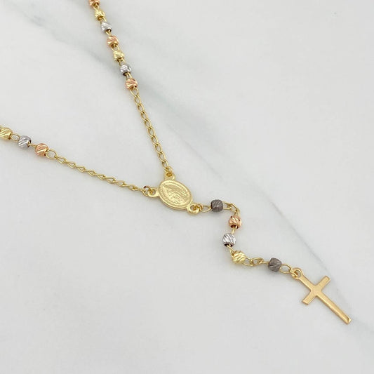 Rosario Virgen Milagrosa 6 g / 53 cm / 3 mm Tres Oros 18K