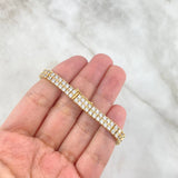 Pulso Tennis 22.95gr / 18cm / 5.8mm Circones Blancos Oro Amarillo * Pulso Tennis 22.95gr / 18cm / 5.8mm Circones Blancos Oro Amarillo *