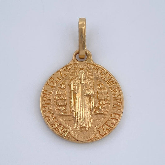 Dije San Benito 2.2gr / 2.2cm / Oro Amarillo 18K $