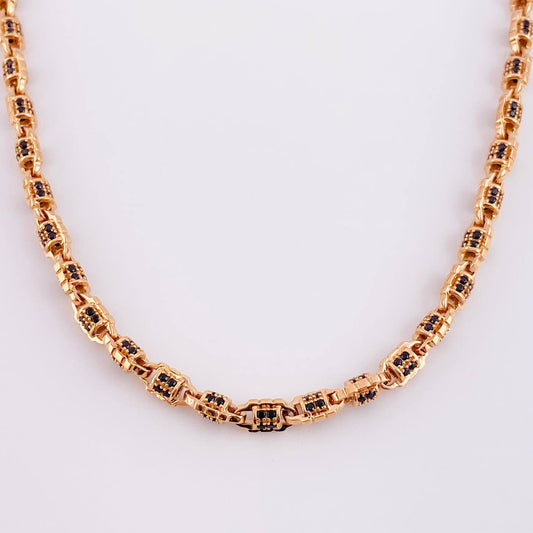 Cadena Rustica Granada 51.85g / 65cm / 4.9mm Oro Rosa 18K