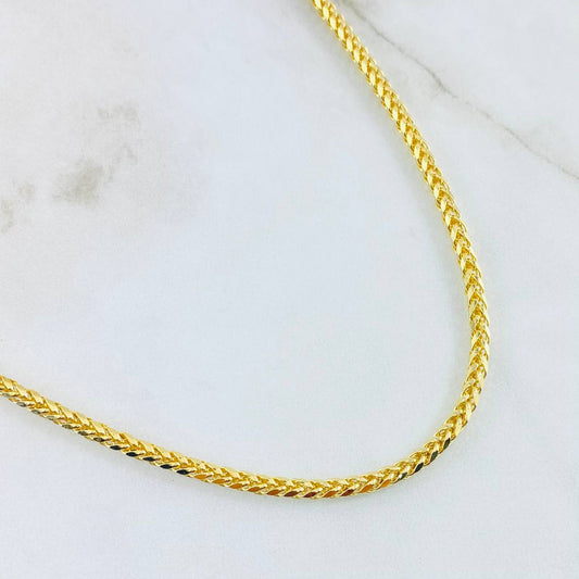 Cadena Franco 8.2gr / 65cm / Oro Amarillo 14K Italy *