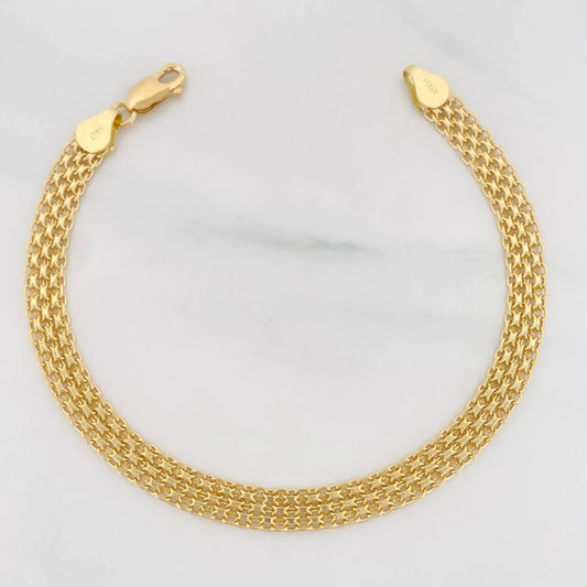 Pulso Chino 8.2g / 19cm / 1.2mm Oro Amarillo 18K