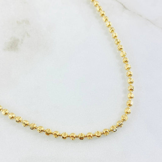 Cadena Militar Media Luna 15.2gr / 50cm / Oro Amarillo Nac.Esp. 18K