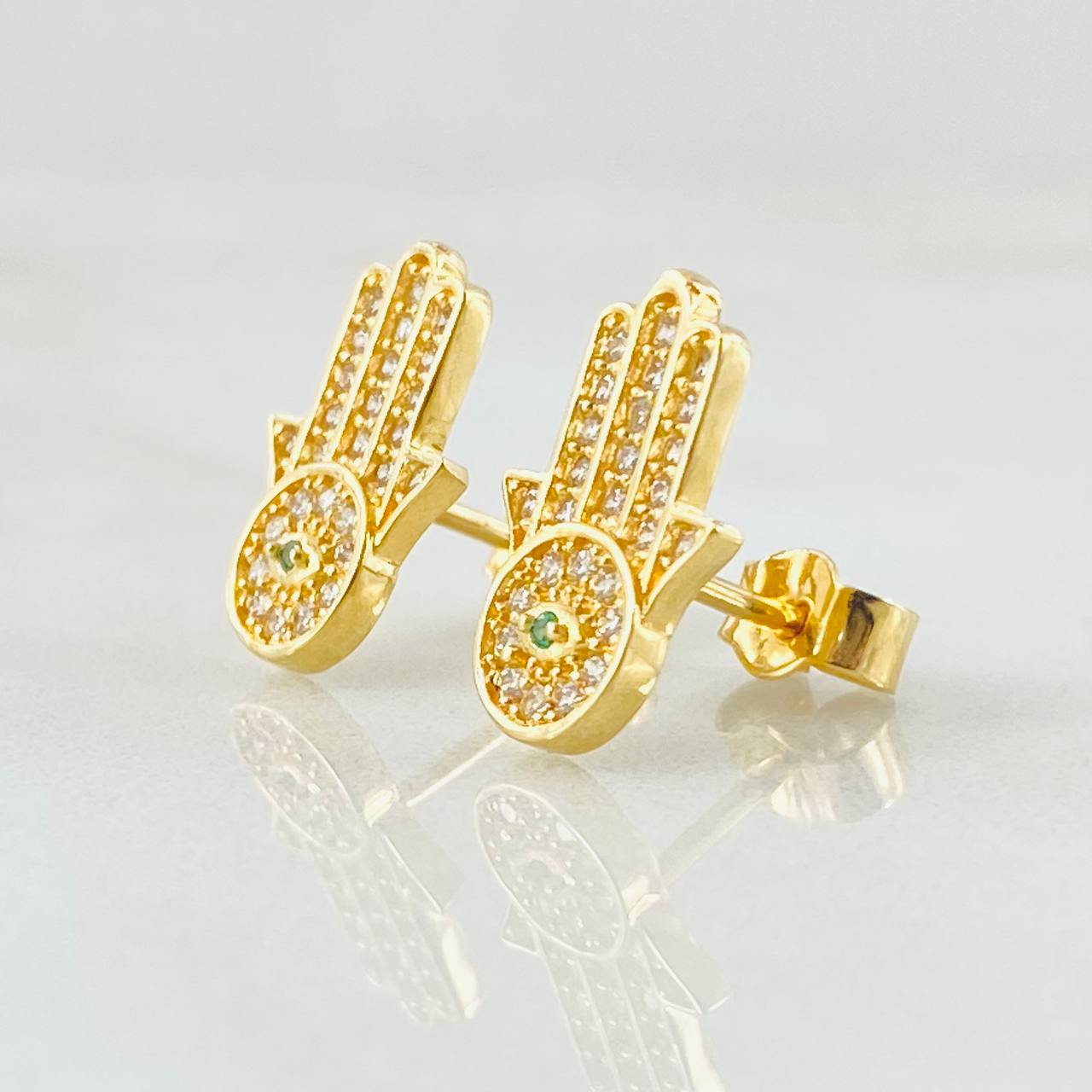 Topos Mano Hamsa 2.45gr / 1.4cm / Oro Amarillo 18K * Topos Mano Hamsa 2.45gr / 1.4cm / Oro Amarillo 18K *