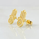 Topos Mano Hamsa 2.45gr / 1.4cm / Oro Amarillo 18K * Topos Mano Hamsa 2.45gr / 1.4cm / Oro Amarillo 18K *