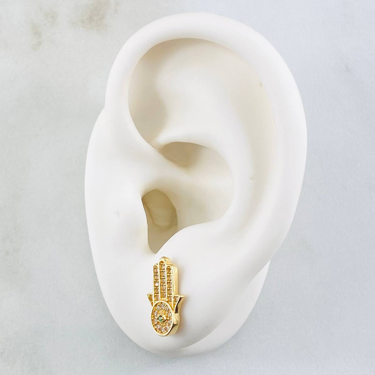 Topos Mano Hamsa 2.45gr / 1.4cm / Oro Amarillo 18K * Topos Mano Hamsa 2.45gr / 1.4cm / Oro Amarillo 18K *