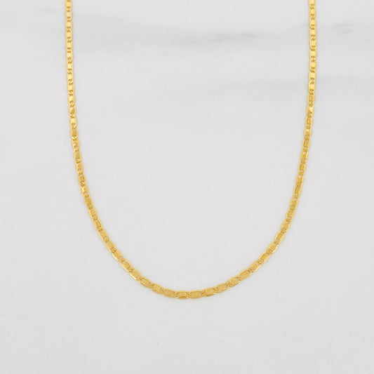 Cadena Escalera Plana 1.15g / 60cm / 1.3mm Oro Amarillo 18K
