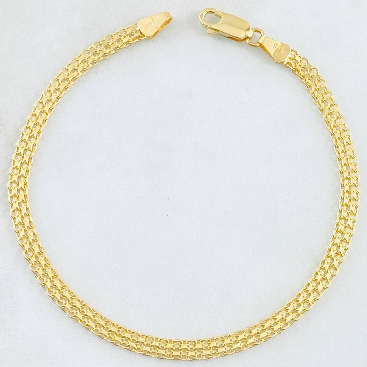 Pulso Chino 5.1gr / 21.5cm / Oro Amarillo +1 18K © Pulso Chino 5.1gr / 21.5cm / Oro Amarillo +1 18K ©