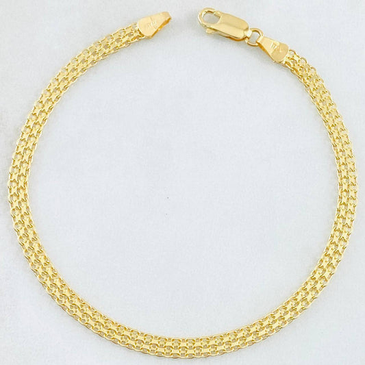 Pulso Chino 5.1gr / 21.5cm / Oro Amarillo +1 18K ©