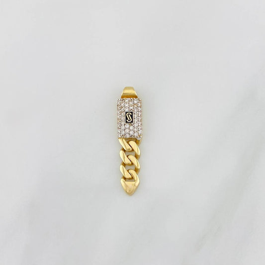 Dije Cubana Infinito 1.55g / 2.07cm Dos Oros Amarillo Blanco 18K