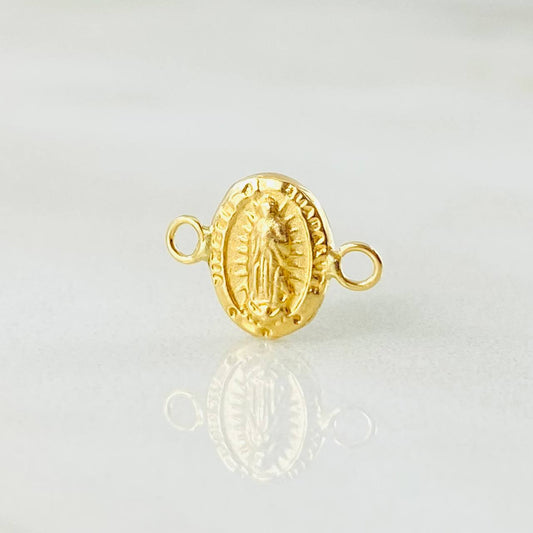 Herraje Virgen Guadalupe Ovalo 0.25gr / 1.1cm / Oro Amarillo 18K