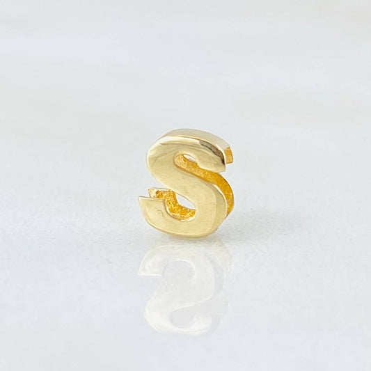 Herraje Letra S 0.35gr / 0.6cm / Oro Amarillo 18K ©