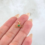 Dije Caramelo Esmeralda 11pts 0.45gr / 1.1cm / Oro Amarillo 18K © Dije Caramelo Esmeralda 11pts 0.45gr / 1.1cm / Oro Amarillo 18K ©