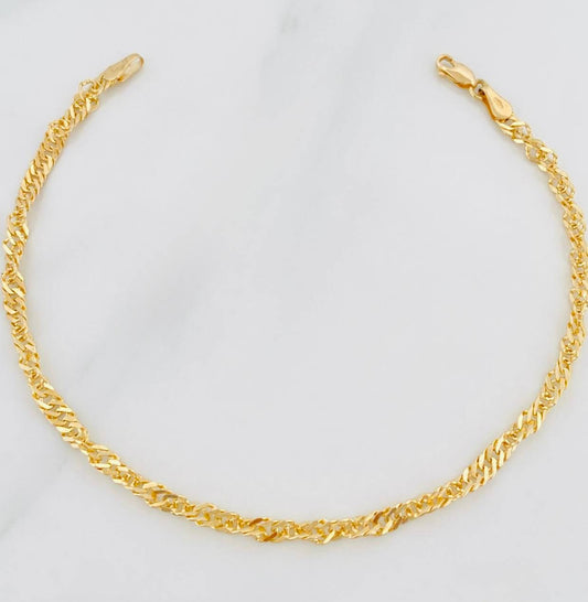 Pulso Singapur 3.3 g / 19 cm / 2.85 mm Oro Amarillo 18K