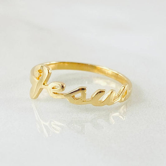 Anillo Jesús 1.35gr / T6 3/4 / Oro Amarillo 18K