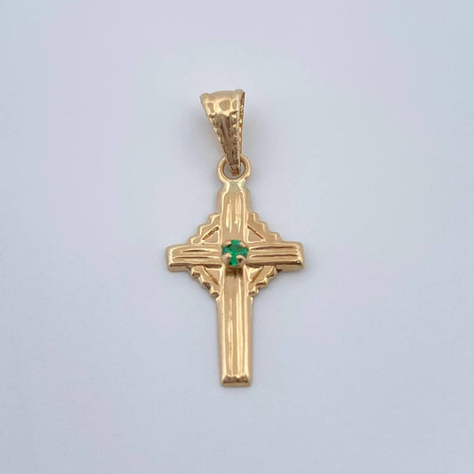 Dije Cruz 0.6gr / 2.4cm-Oro Amarillo 18K &