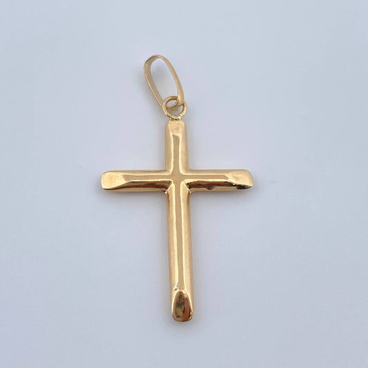 Dije Cruz 0.8gr / 3.3cm-Oro Amarillo 18K &
