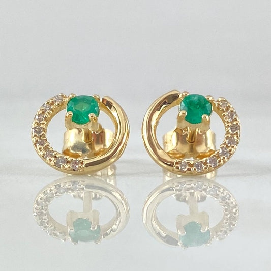 Topos Aro Parcial Esmeraldas 24pts - Diamantes 30pts 1.55gr / Oro 18K ©