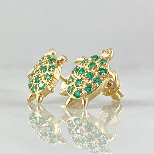 Topos Tortuga Esmeraldas 44pts 2.85gr / 1.4cm / Oro 18K ©