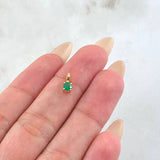 Dije Circulo Esmeralda 21pts 0.3gr / 0.8cm / Oro Amarillo 18K Dije Circulo Esmeralda 21pts 0.3gr / 0.8cm / Oro Amarillo 18K