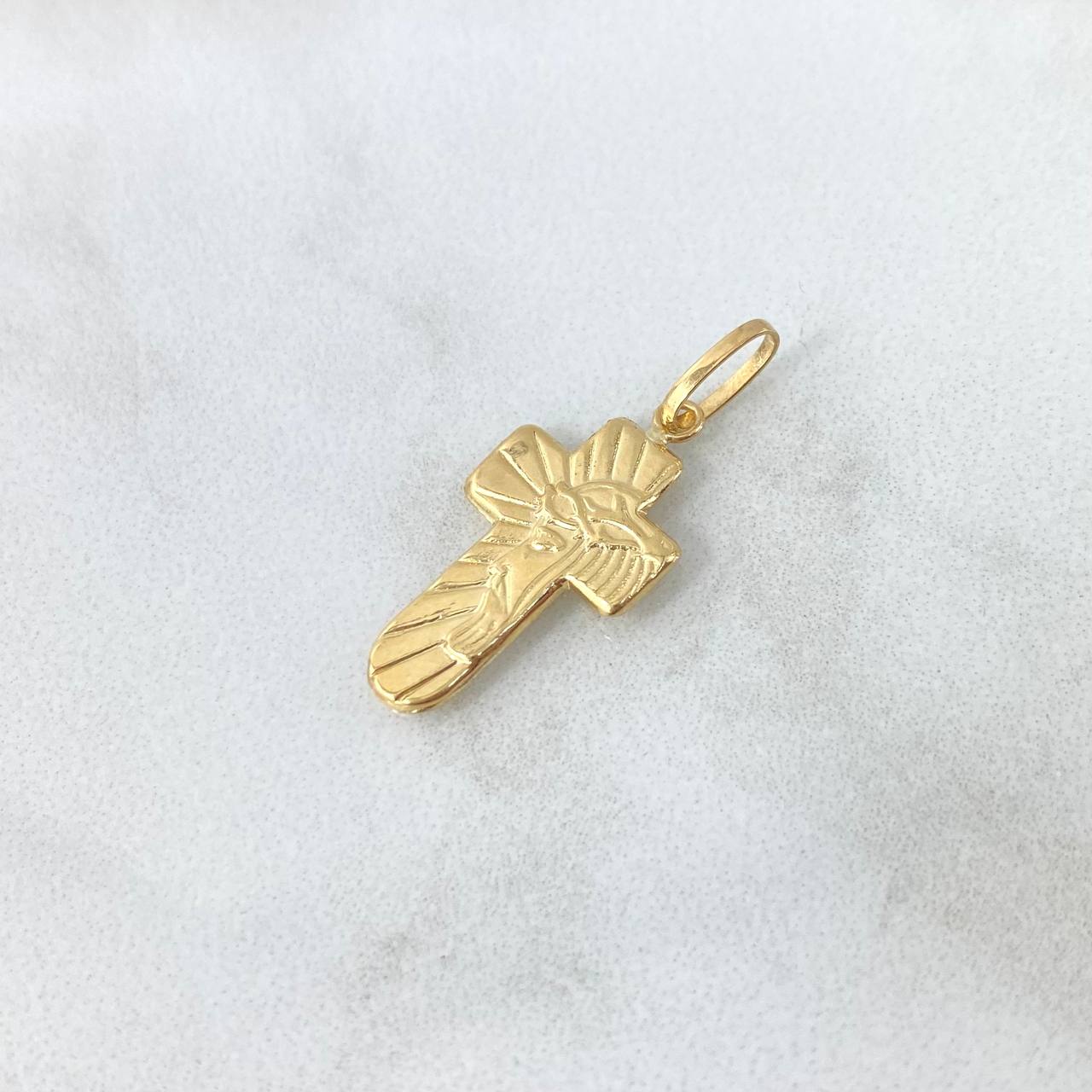 Dije Cruz Rostro Cristo 0.8gr / 2.5cm / Liso Oro Amarillo 18K Dije Cruz Rostro Cristo 0.8gr / 2.5cm / Liso Oro Amarillo 18K