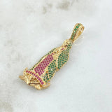 Dije Virgen Guadalupe Silueta 6.55gr / 4.7cm / Circones Blancos Verdes Fucsias Oro Amarillo 18K * Dije Virgen Guadalupe Silueta 6.55gr / 4.7cm / Circones Blancos Verdes Fucsias Oro Amarillo 18K *