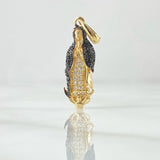 Dije Virgen Guadalupe Silueta 2.45gr / 3cm / Circones Blancos Negros Oro Amarillo 18K * Dije Virgen Guadalupe Silueta 2.45gr / 3cm / Circones Blancos Negros Oro Amarillo 18K *