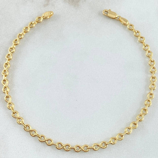 Pulso Infinito 2.25gr / 17.5cm / Oro Amarillo 18K