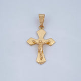 Dije Cruz Cristo 1.9gr / 3.2cm-Oro Amarillo 18K & Dije Cruz Cristo 1.9gr / 3.2cm-Oro Amarillo 18K &