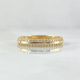 Anillo Churumbela Lineas Paralelas 2.1gr / T6 1/4 / Circones Blancos Oro Amarillo 18K © Anillo Churumbela Lineas Paralelas 2.1gr / T6 1/4 / Circones Blancos Oro Amarillo 18K ©