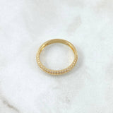 Anillo Churumbela Lineas Paralelas 2.1gr / T6 1/4 / Circones Blancos Oro Amarillo 18K © Anillo Churumbela Lineas Paralelas 2.1gr / T6 1/4 / Circones Blancos Oro Amarillo 18K ©