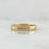 Anillo Churumbela Lineas Paralelas 2.1gr / T6 1/4 / Circones Blancos Oro Amarillo 18K © Anillo Churumbela Lineas Paralelas 2.1gr / T6 1/4 / Circones Blancos Oro Amarillo 18K ©