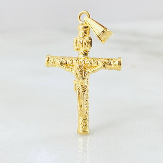 Dije Cruz Cristo 1.25gr / 3.5cm / Oro Amarillo 18K *