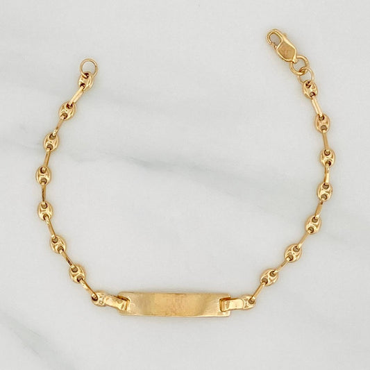 Pulso Bebé GC Placa Rectangular 1.75g / 14cm / 3.1mm Oro Amarillo 18K