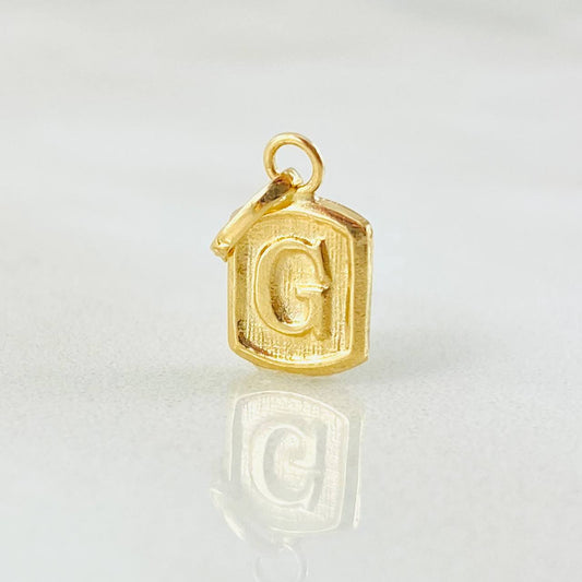 Dije Letra G 0.35gr / 1.5cm / Oro Amarillo 18K