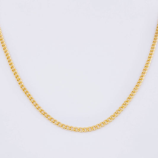 Cadena Cubana 1.5g / 40cm / 2mm Oro Amarillo 18K