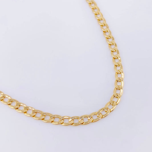 Cadena Cubana 6.45gr / 50cm / 4mm Oro Amarillo +1 18K *
