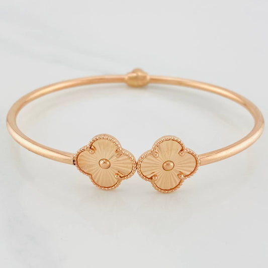 Pulso Aro Trebol 7.3g / 17cm / 2.4mm Oro Rosa 18K